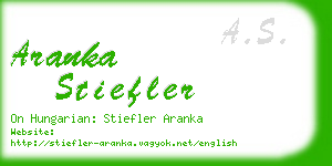aranka stiefler business card